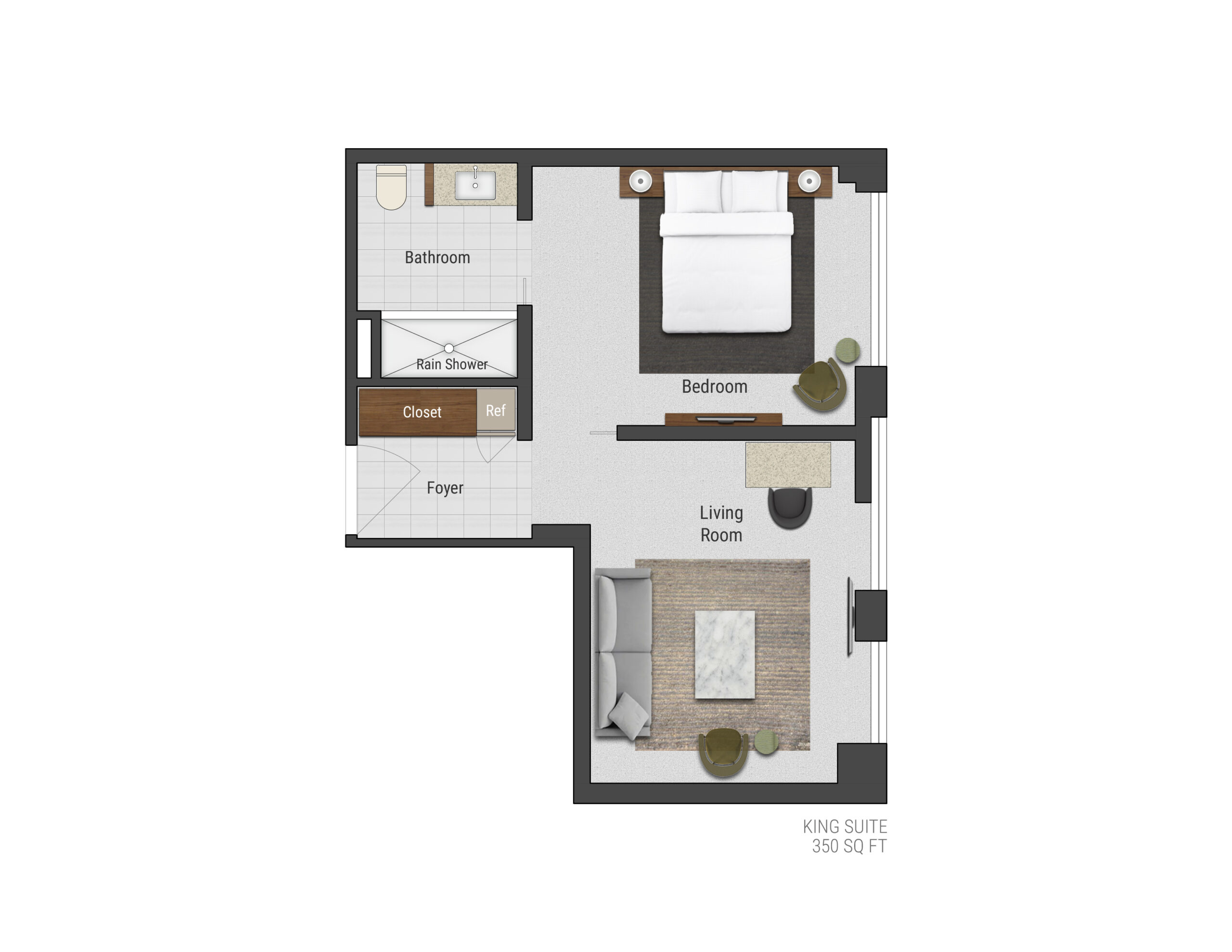 Arlo SoHo Suite hotel room floorplan