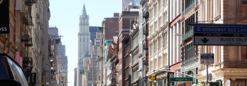 A view of the bustling streets of SoHo in Mother's Day