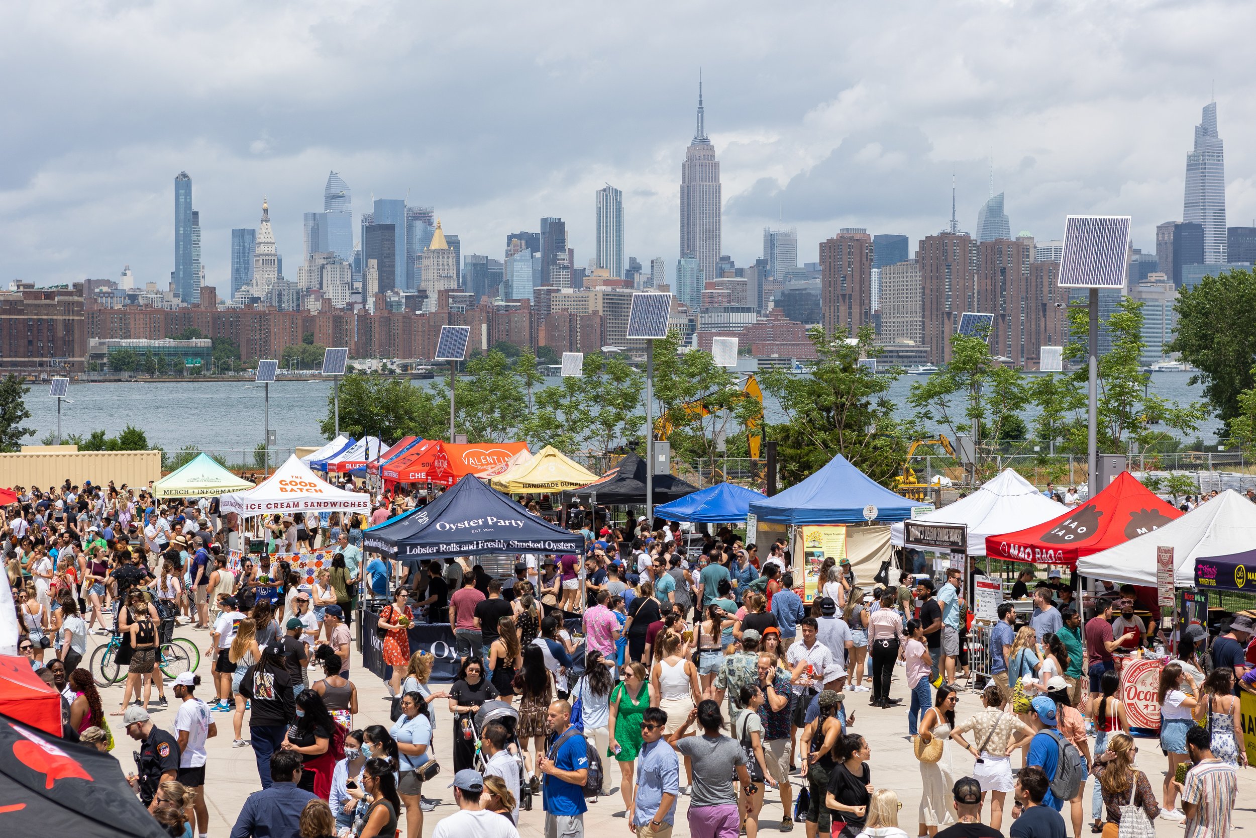 People enjoy themselves at the first Smorgasburg since the pandemic shut it down.