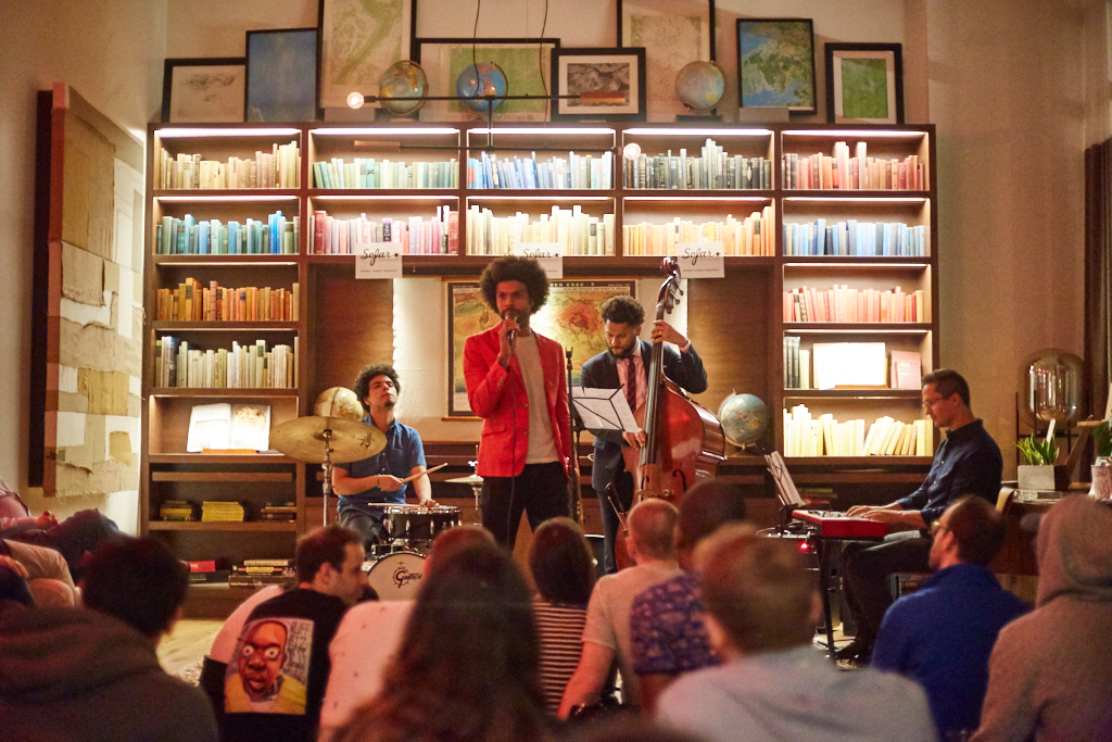 Band performing at a Sofar event