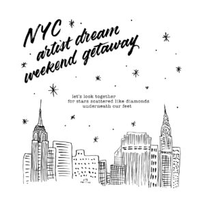 NYC artist dream weekend giveaway flyer