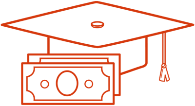 Cash and graduation cap