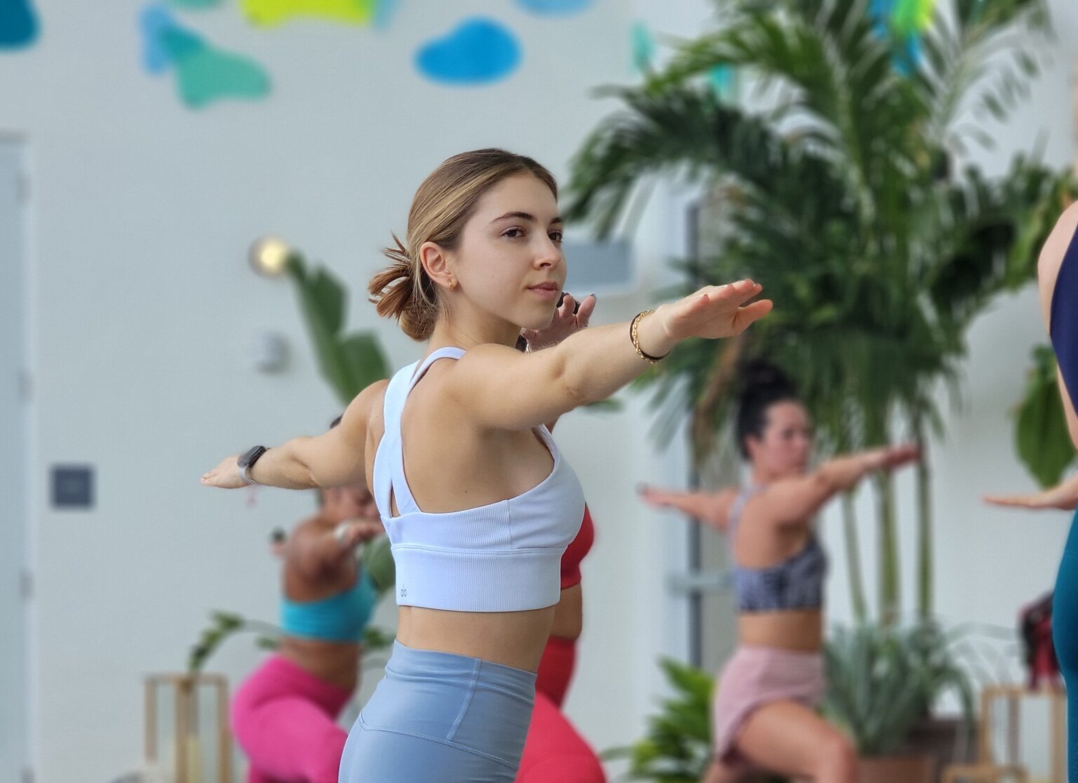 Woman in a yoga pose