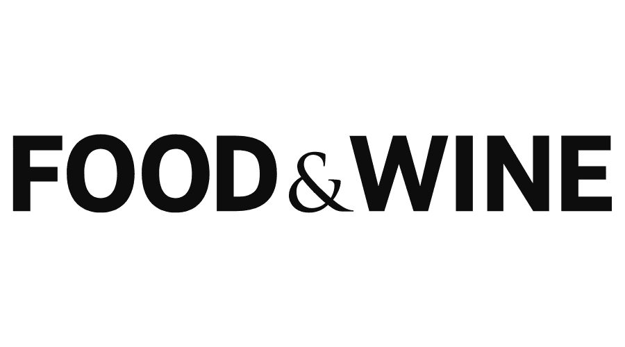Black text on a white background reads "FOOD & WINE" in bold, uppercase letters.