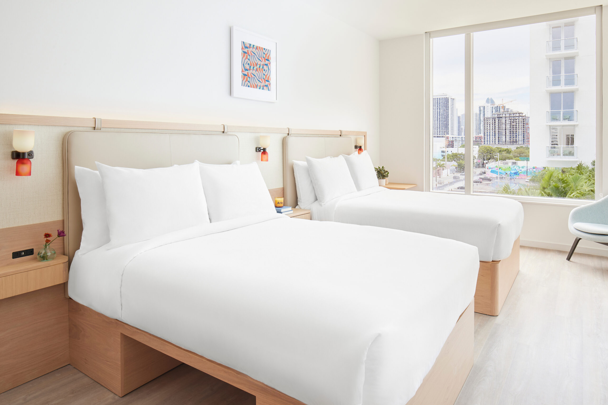 Arlo Wynwood Accessible Two Double hotel room beds