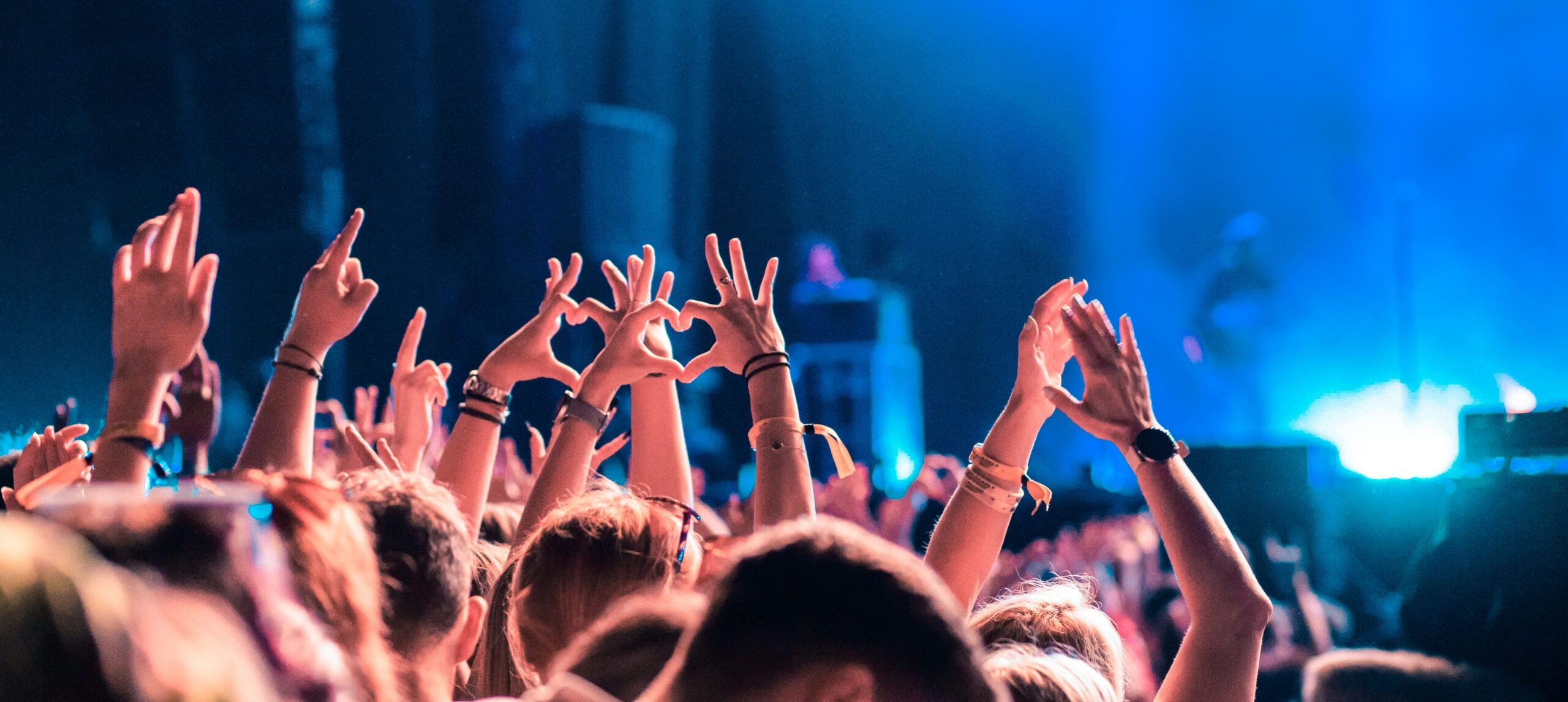 People having fun in a concert during Miami Music Week